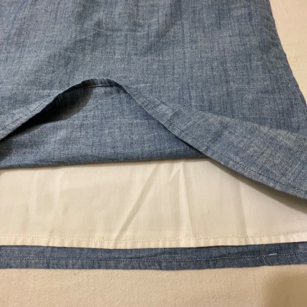 J. Crew Womens Size 2 Chambray V Neck‎ Cami Tank Top Blue Re-imagined Strappy - Picture 8 of 8